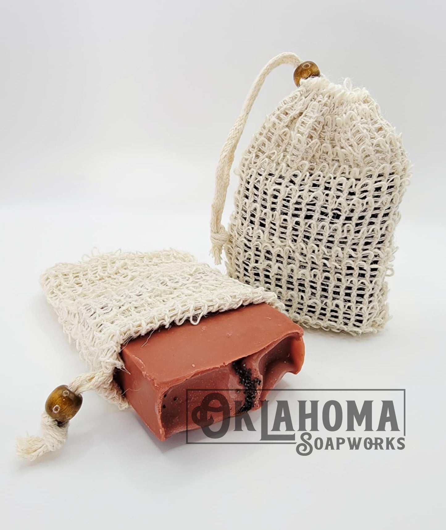 All-Natural Linen & Cotton Exfoliating Soap Bag