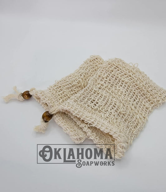 All-Natural Linen & Cotton Exfoliating Soap Bag