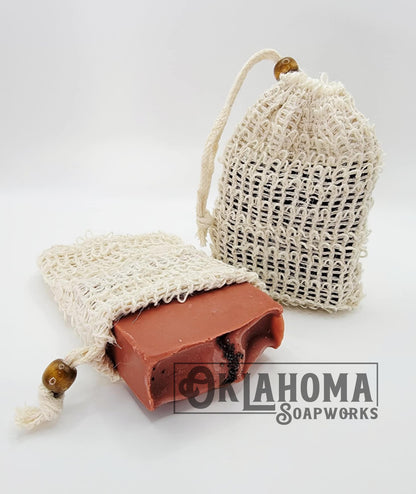 All-Natural Linen & Cotton Exfoliating Soap Bag