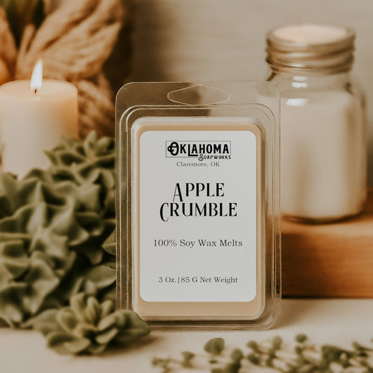 Apple Crumble Soy Wax Melts – Sweet, Spiced, and Comforting