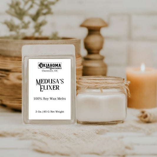 Medusa’s Elixir Soy Wax Melts – Dark, Sweet, and Spellbinding